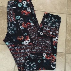 TC floral LuLaRoe leggings NEW